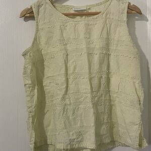 4/$20! Textured Yellow Sleeveless Boho Top